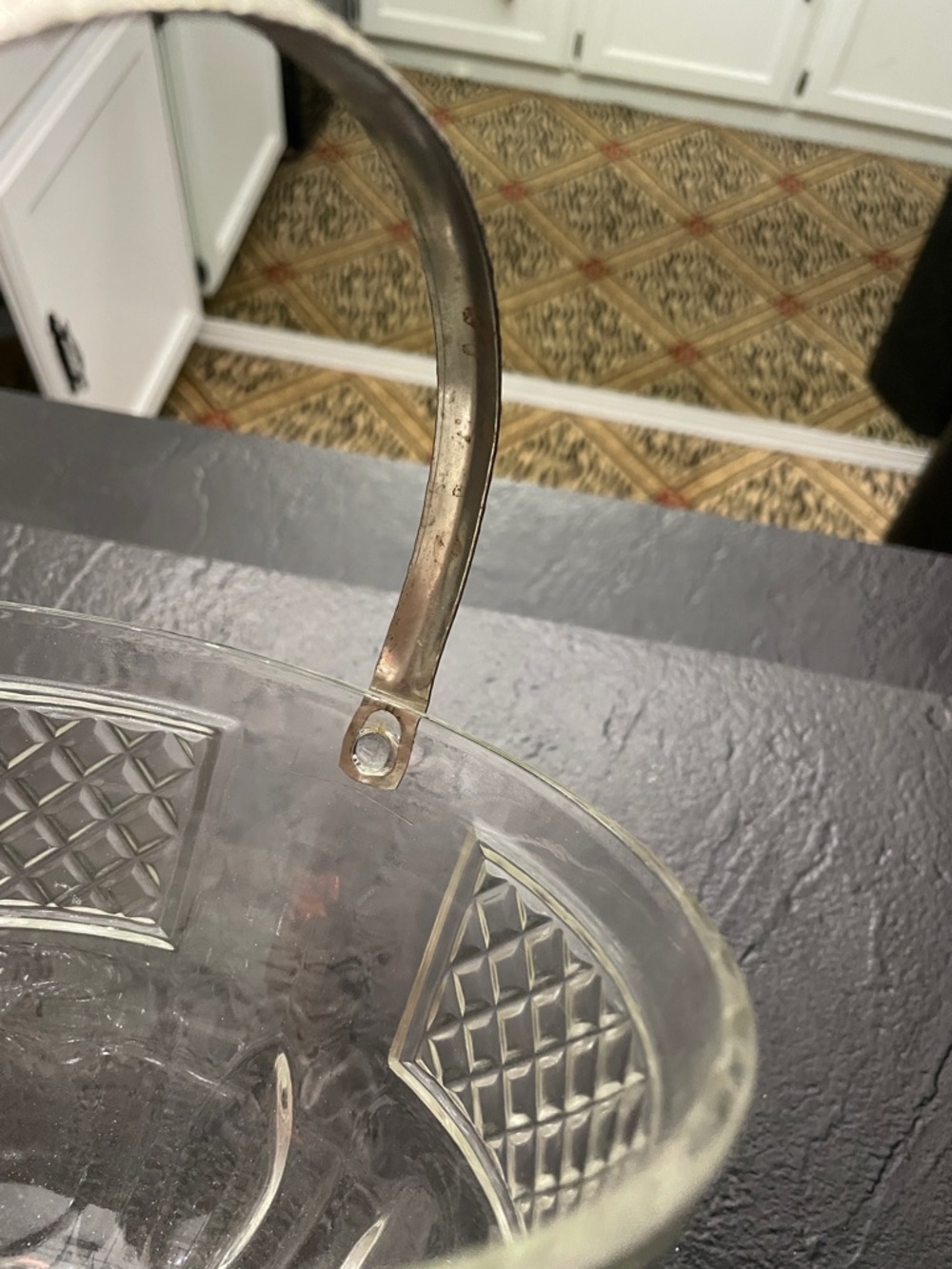 Vintage Ice BucketCut Glass Crystal Basket Pair with Silver-Tone Handles -Clear - Picture 10 of 12